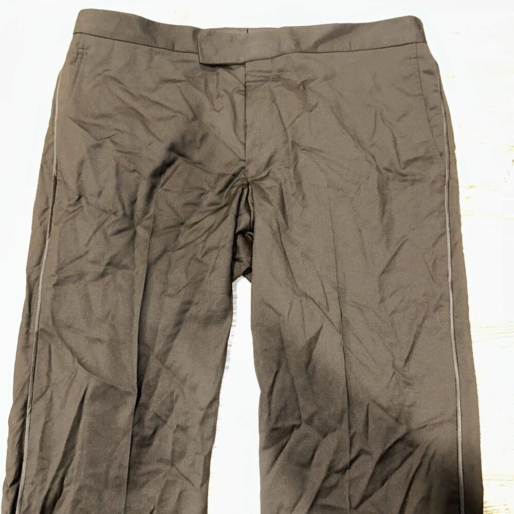 Ted Baker JOSH Black Flat Front Tuxedo Pants Size 35R TBE262. NWOT. 15